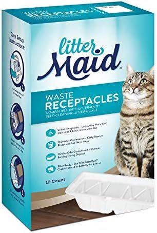LitterMaid Litter Box Waste Receptacles, Disposable/Sealable Waste Receptacles for Automatic Litt... | Amazon (US)