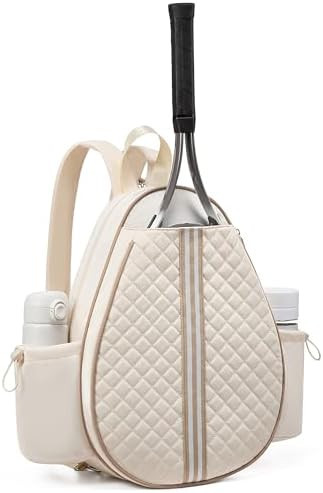 Sucipi Tennis Bag, Quilted Tennis Sling Crossbody Backpack, Water Resistant Tennis Racket Bags fo... | Amazon (US)
