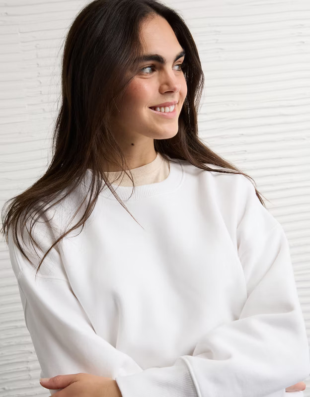 AE Everyday Luxe Oversized Sweatshirt | American Eagle Outfitters (US & CA)