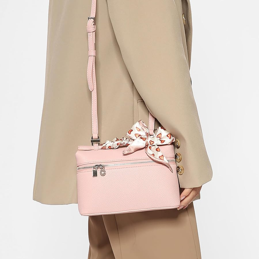 Crossbody Bag for Women Top-Handle Pouch Bag Designer Shoulder Leather Handbag Trendy Purse | Amazon (US)