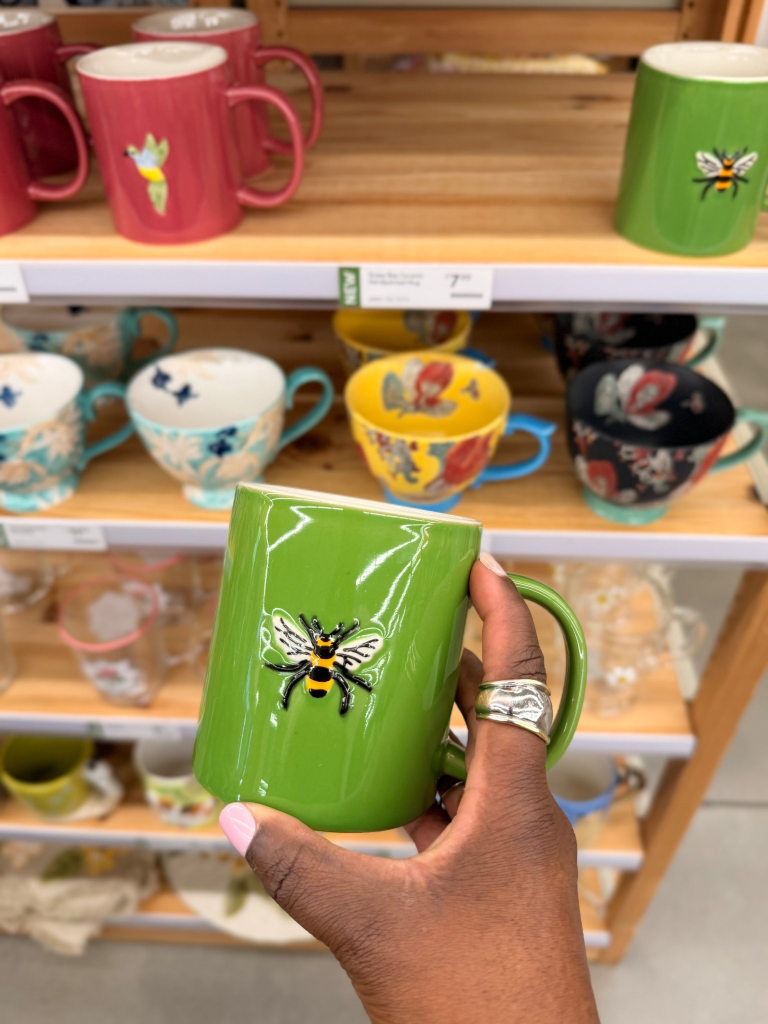 The cutest coffee mug that I picked up from World Market for $7! Comes in other fun colors and icons! Love the queen bee 🐝 that I picked! Would be perfect for Mother’s Day gifting! 🌸 

#LTKmomlife #LTKdayinmylife #LTKHome