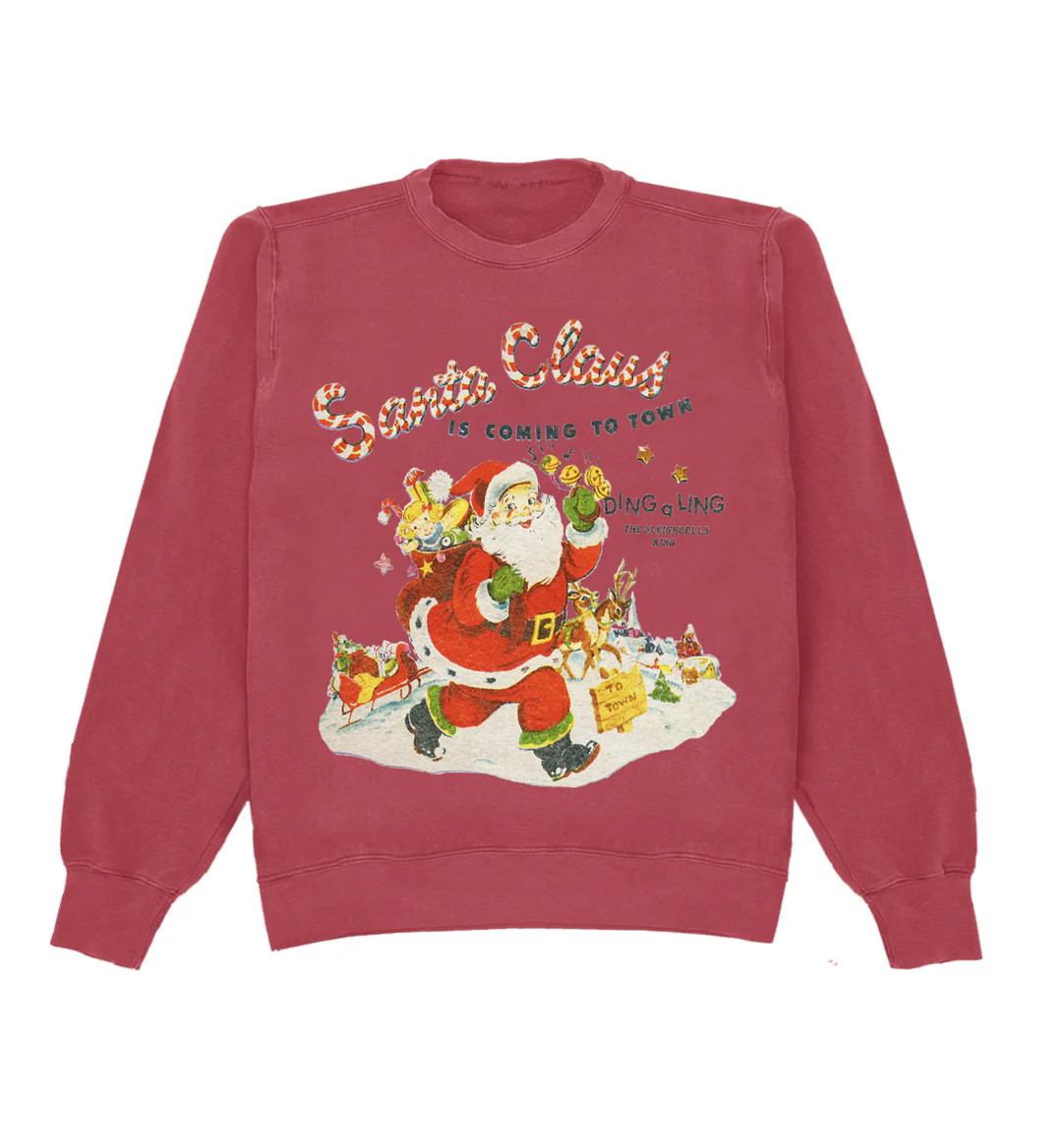 Santa Is Coming To Town Crewneck | Shop Kristin Jones