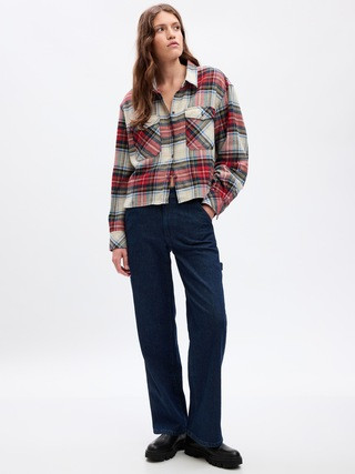 Cropped Button-Front Shirt | Gap (US)