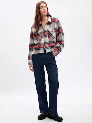 Cropped Button-Front Shirt | Gap (US)