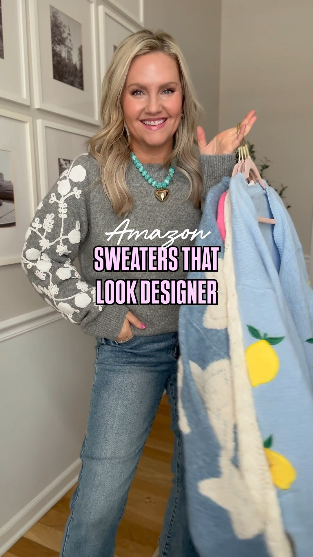 New spring sweaters that look designer but have an Amazon price tag 🌸👏🏻
I’m in size small or medium in all sweaters. Can size down in the star cardigan. Quality is all 10/10!! 


#LTKOver40 #LTKSaleAlert #LTKSeasonal