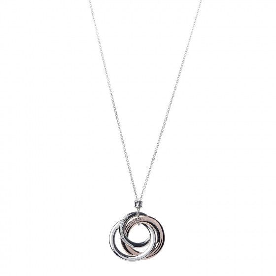 TIFFANY Sterling Silver Rubedo 1837 Interlocking Circles Pendant Necklace | Fashionphile