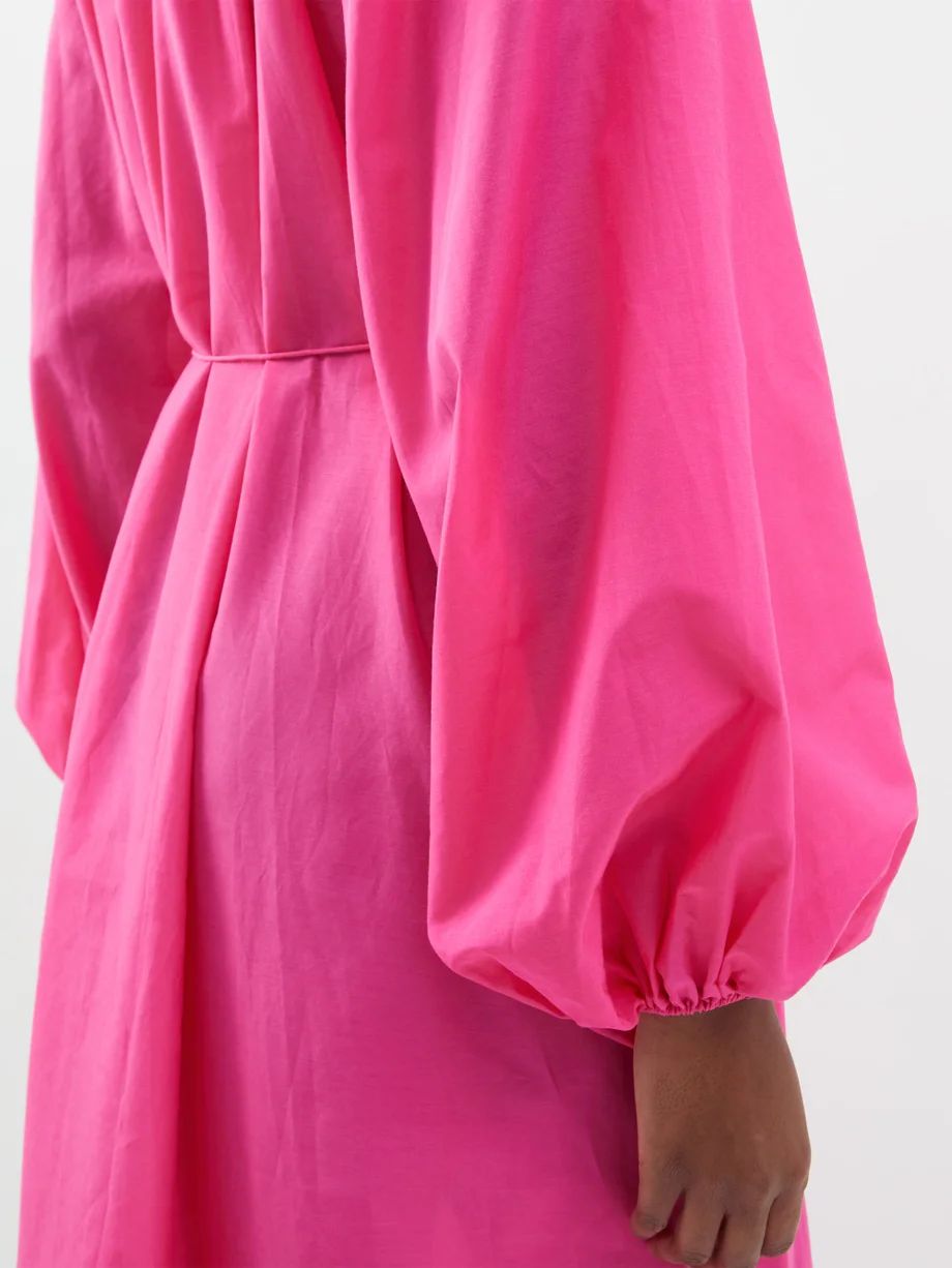 Square-neck cotton-blend maxi dress | Matteau | Matches (US)