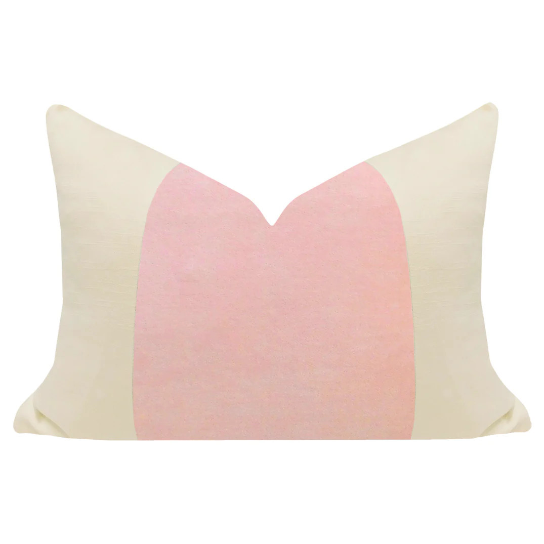 Pink 14x20 Velvet Panel Pillow | Laura Park Designs