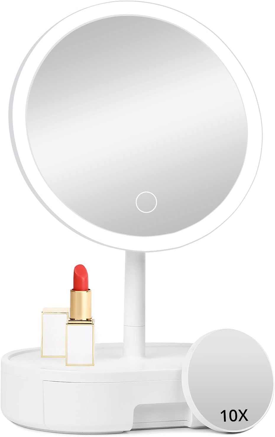 Personal Lighted Makeup Mirror with Lights - Fabuday Rechargeable Led Round Mirror with 3 Color L... | Amazon (US)