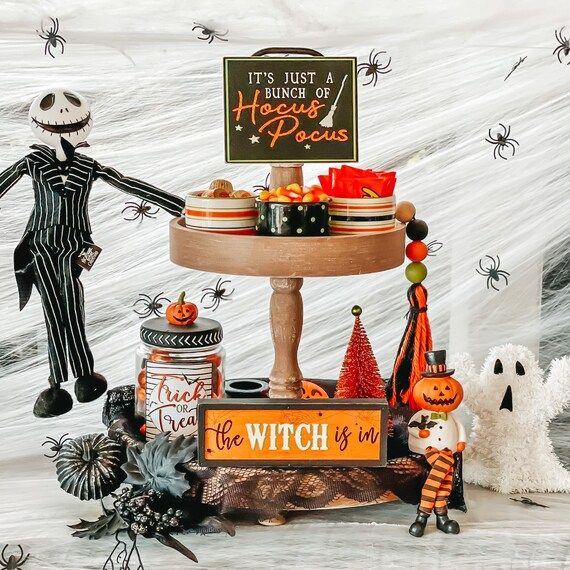 Halloween 9pc Decor Bundle. Happy Halloween Decorations With - Etsy | Etsy (US)