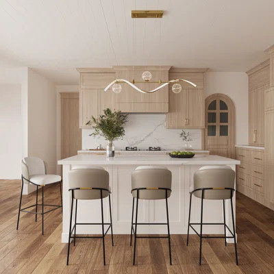 72'' Modern Kitchen Island Sets With Wine Storage And 4 Bar Stools | Wayfair North America