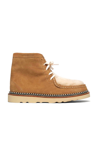 Winnie Shearling-Trimmed Suede Boots | Moda Operandi (Global)