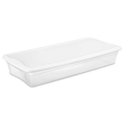 Sterilite 41qt Under Bed Box with Lid Clear/White | Target
