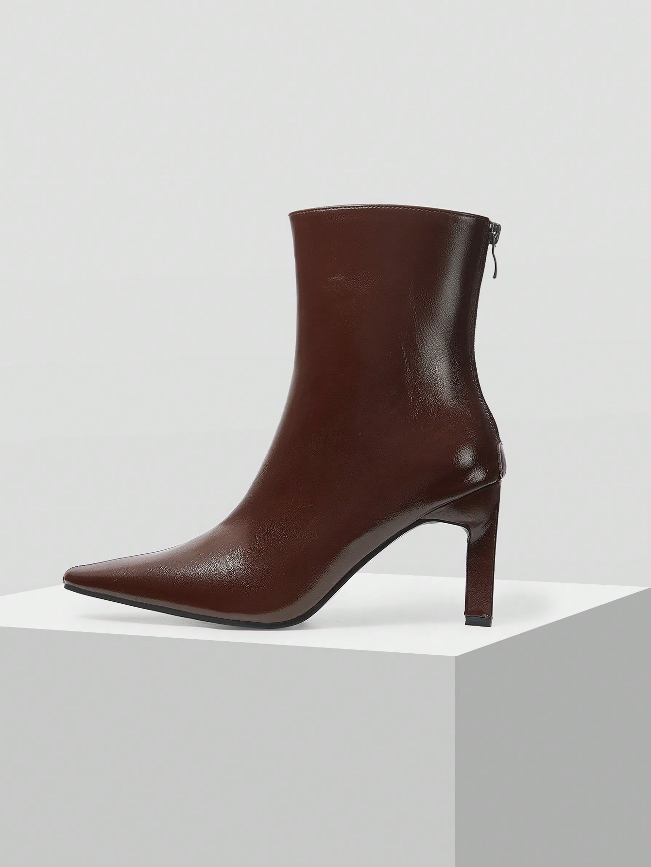 MOTF PREMIUM POINTED TOE SLIM HEEL FASHION MID-CALF BOOTS FOR WOMEN | SHEIN