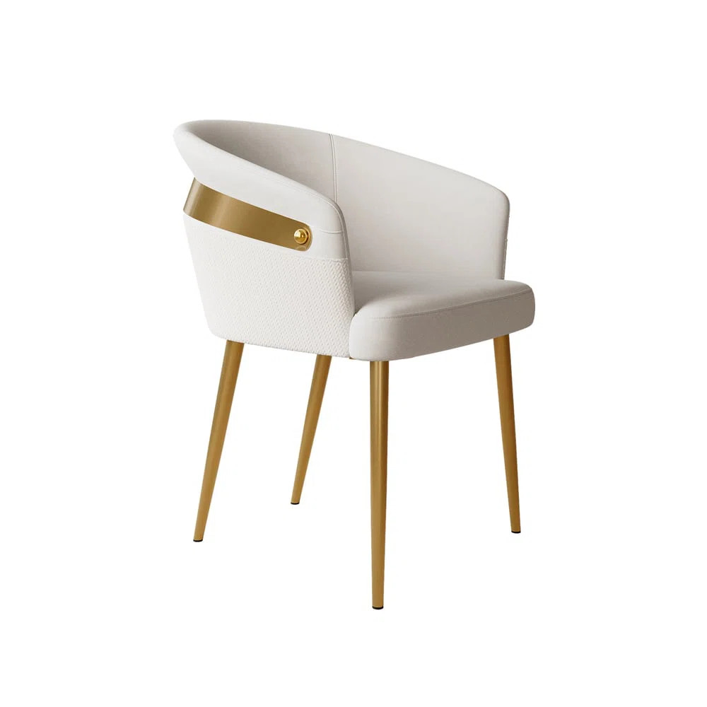 Everly Quinn Modern Dining Chairs With PU Leather Upholstery White | Wayfair | Wayfair North America