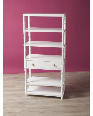 28x60  Wood 1 Drawer 5 Tier Shelf | Living Room | HomeGoods | HomeGoods