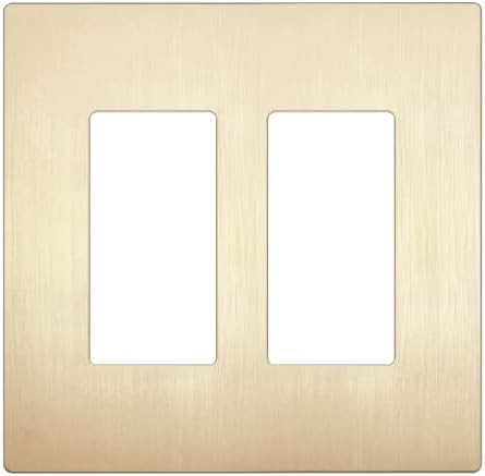 LIDER Brushed Finish Decorator Switch Cover, Screwless Wall Plate, Mid-Size 2-Gang 4.88" x 4.92",... | Amazon (US)