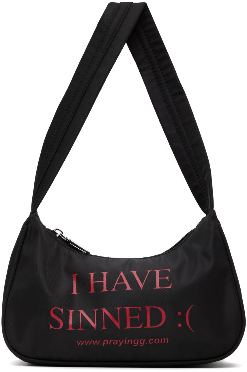 Black 'I Have Sinned' Bag | SSENSE