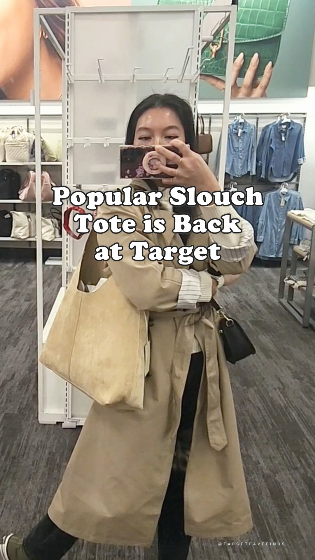 I noticed this slouch bag is back at Target.
It was really popular last year and this spring they added a new cream/tan color.
The shape is soft and slouchy, so it sits comfortably on the shoulder and feels like an easy everyday bag.


#targetstyle #targetfinds #targetbag #everydaybag #ltkstyle #springstyle 

 #LTKSeasonal #LTKOver40
