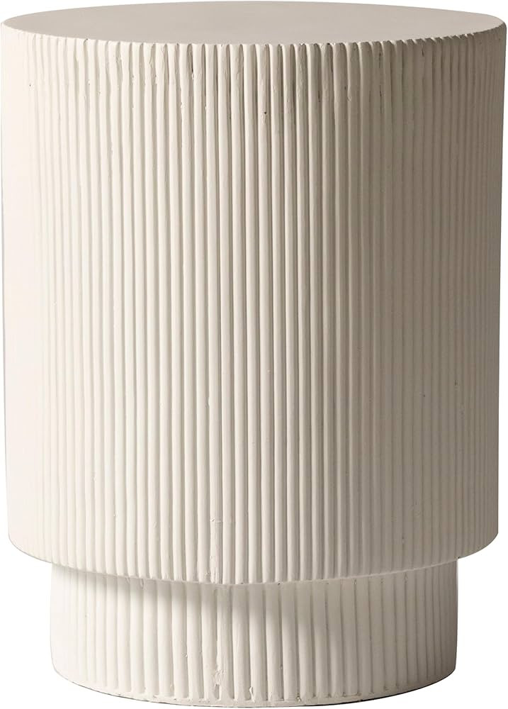 LeisureMod Modern Side Table Round Fiberstone Top Accent End Table for Home, Outdoor Patio, Livin... | Amazon (US)