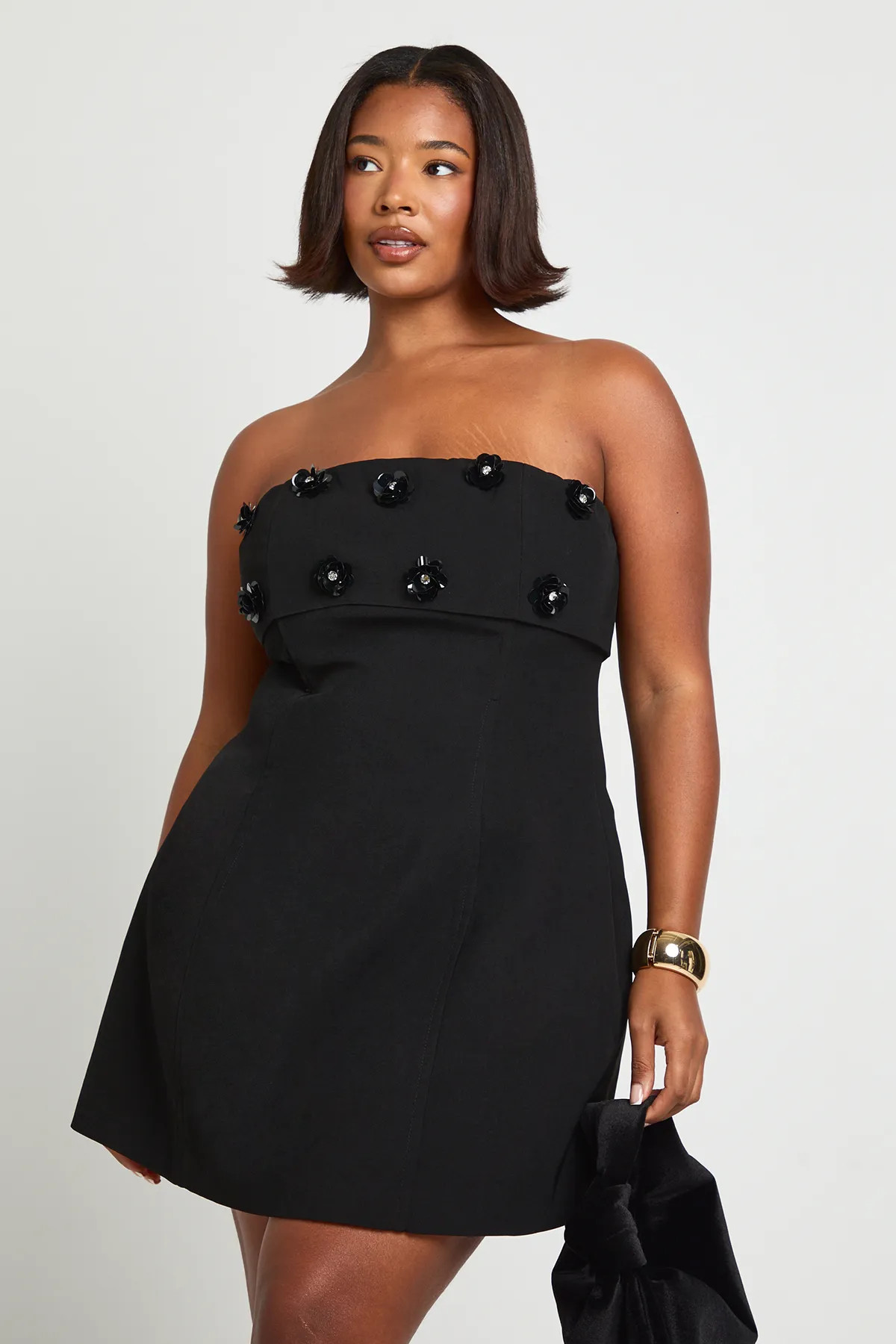 Plus Embellished Bandeau Skater Dress | Boohoo.com (UK & IE)