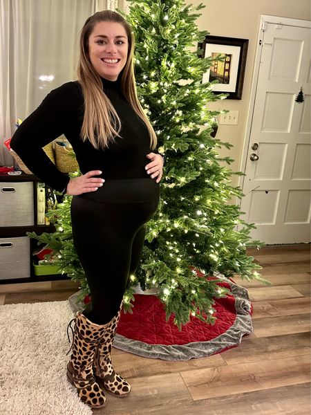 I decided I had to have this as my Hanukkah dinner outfit about 2 hours before…. But I didn’t have it in maternity. So me trying to snap a non-maternity bodysuit had me laughing hysterically while also out of breath from repeated attempts. Like an elephant trying to shove it’s butt into skinny jeans… 😂. If I were to add some more maternity clothing in, this would be it! 

#LTKHoliday #LTKunder50 #LTKbump