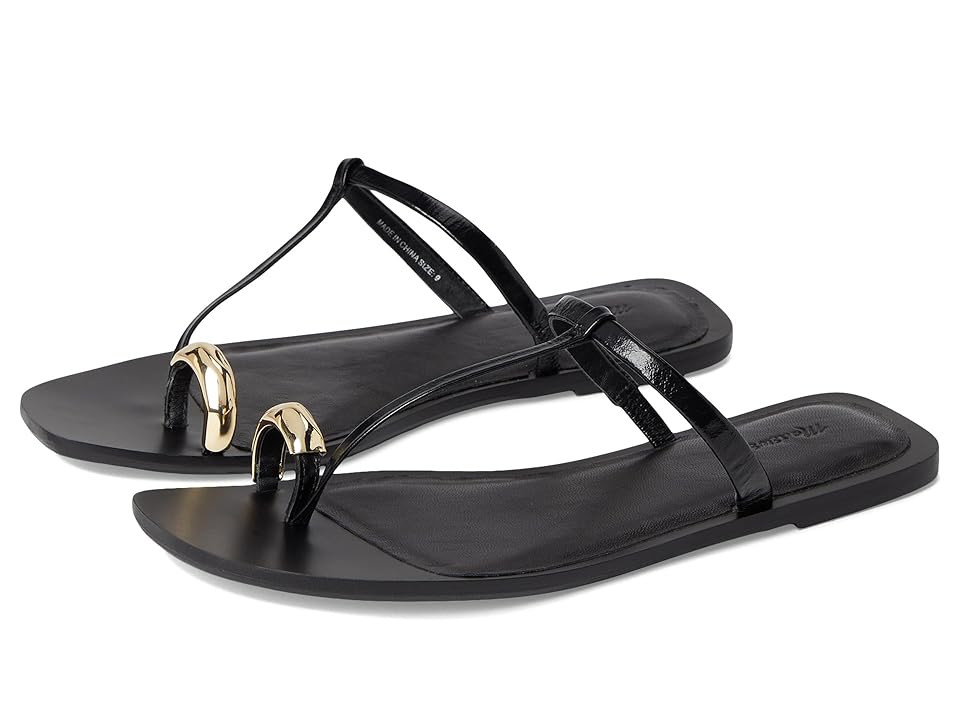 Madewell Lala Thong Sandals - Hardware Women's Dress Sandals True Black : 5 M, Leather | Zappos