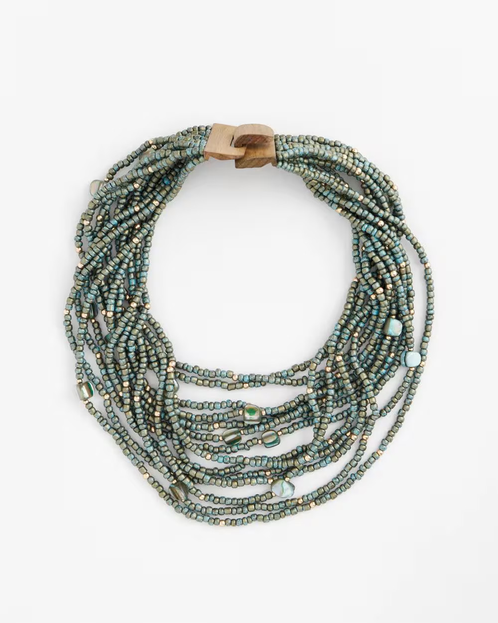Tropical Tonal Seed Bead Bib Necklace | Chico's