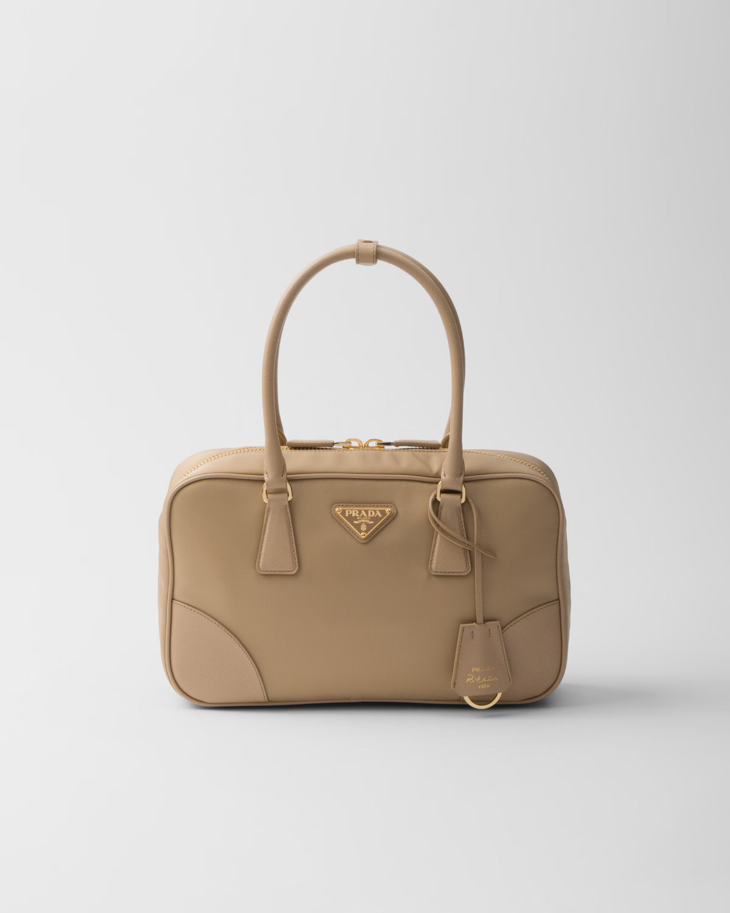 Prada Re-Edition 1978 medium Re-Nylon and Saffiano leather two-handle bag | Prada US
