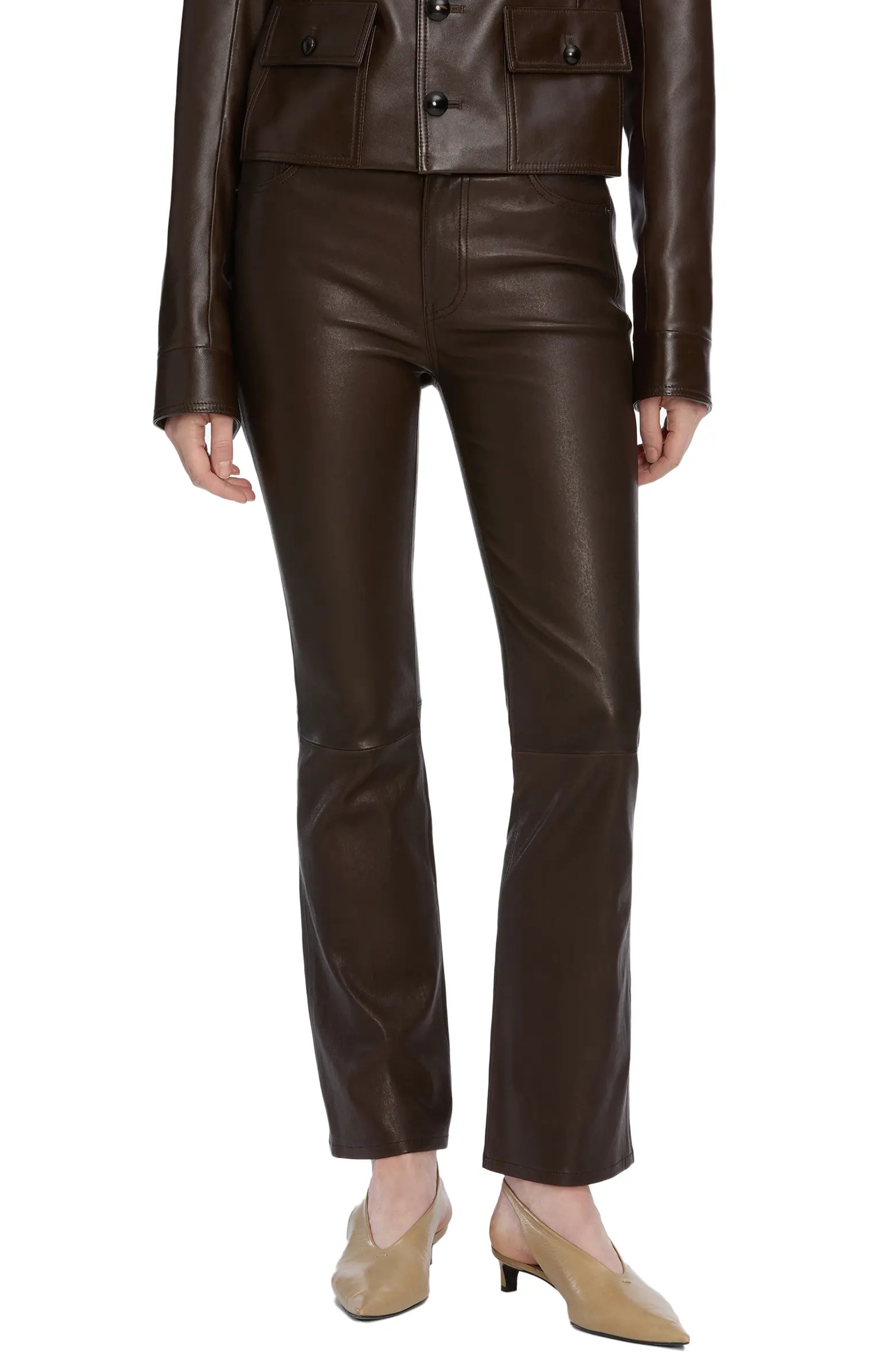FRAME The Leather Reboot Crop Pants | Nordstrom | Nordstrom