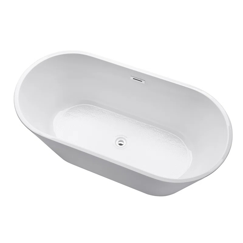 67'' x 32'' Freestanding Soaking Acrylic Bathtub | Wayfair North America