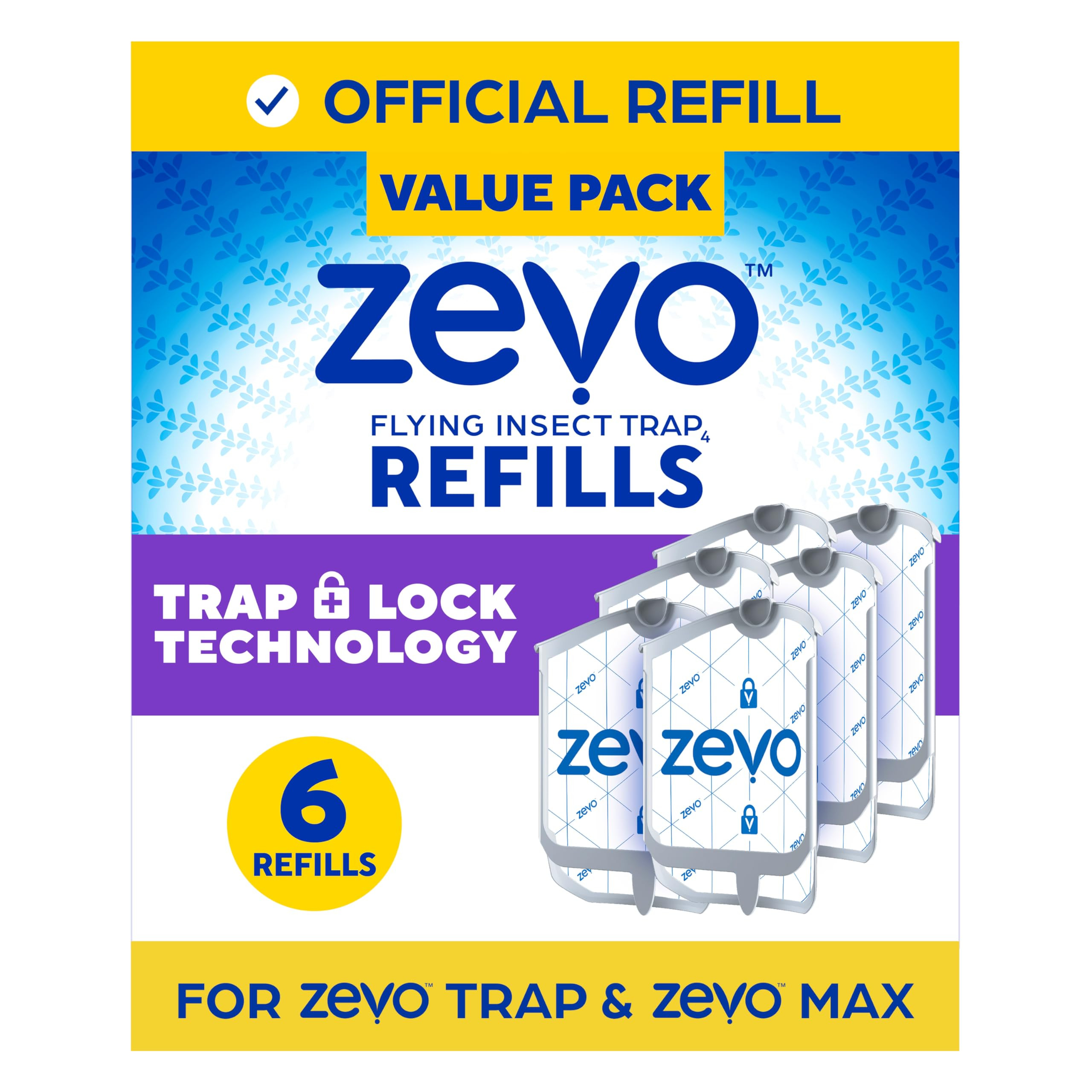 Zevo Flying Insect Trap Refill - for The Zevo MAX & Standard Indoor Fly Trap - Catch Gnats, House... | Amazon (US)