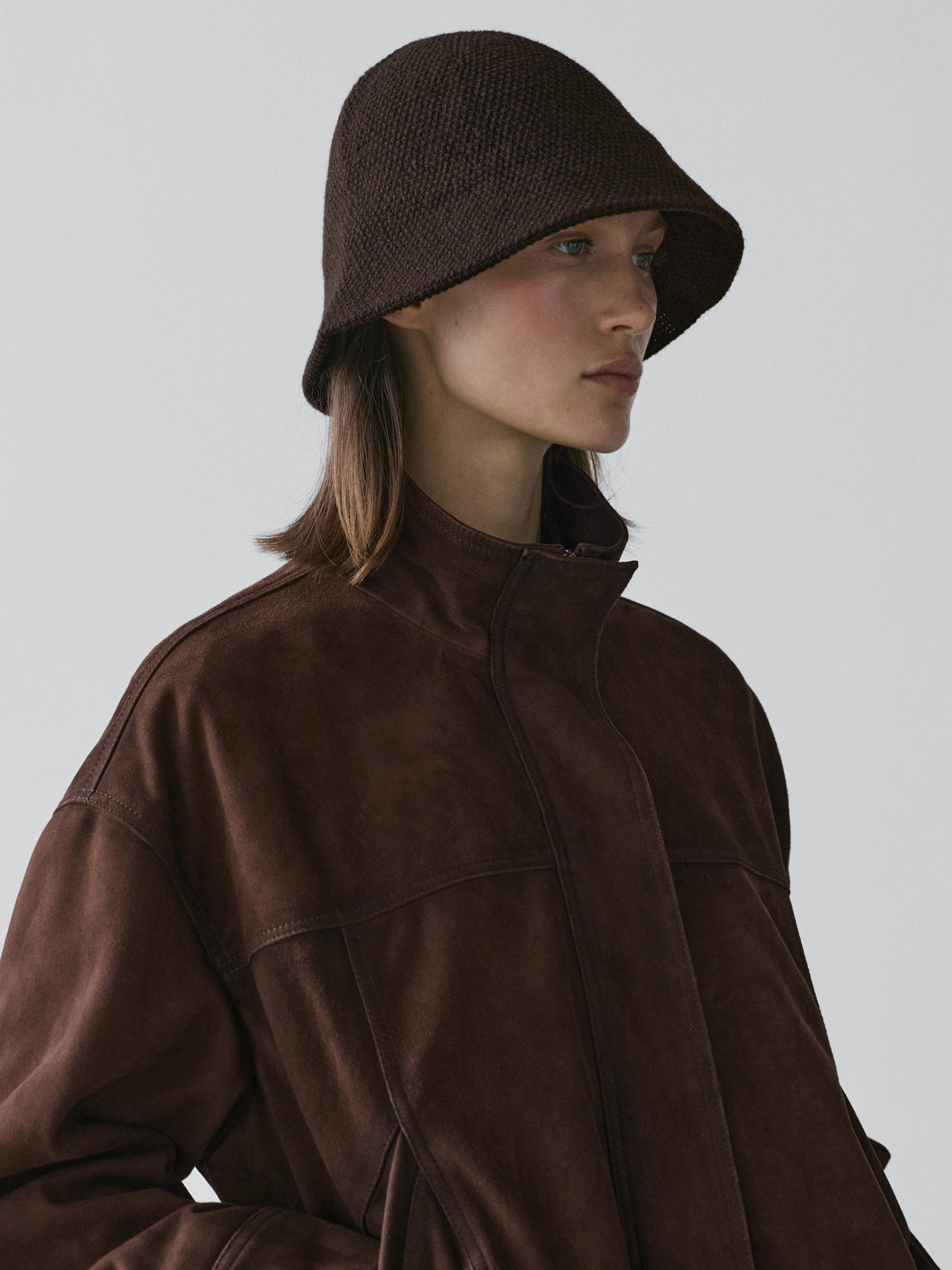 Wool blend knit beanie | Massimo Dutti UK