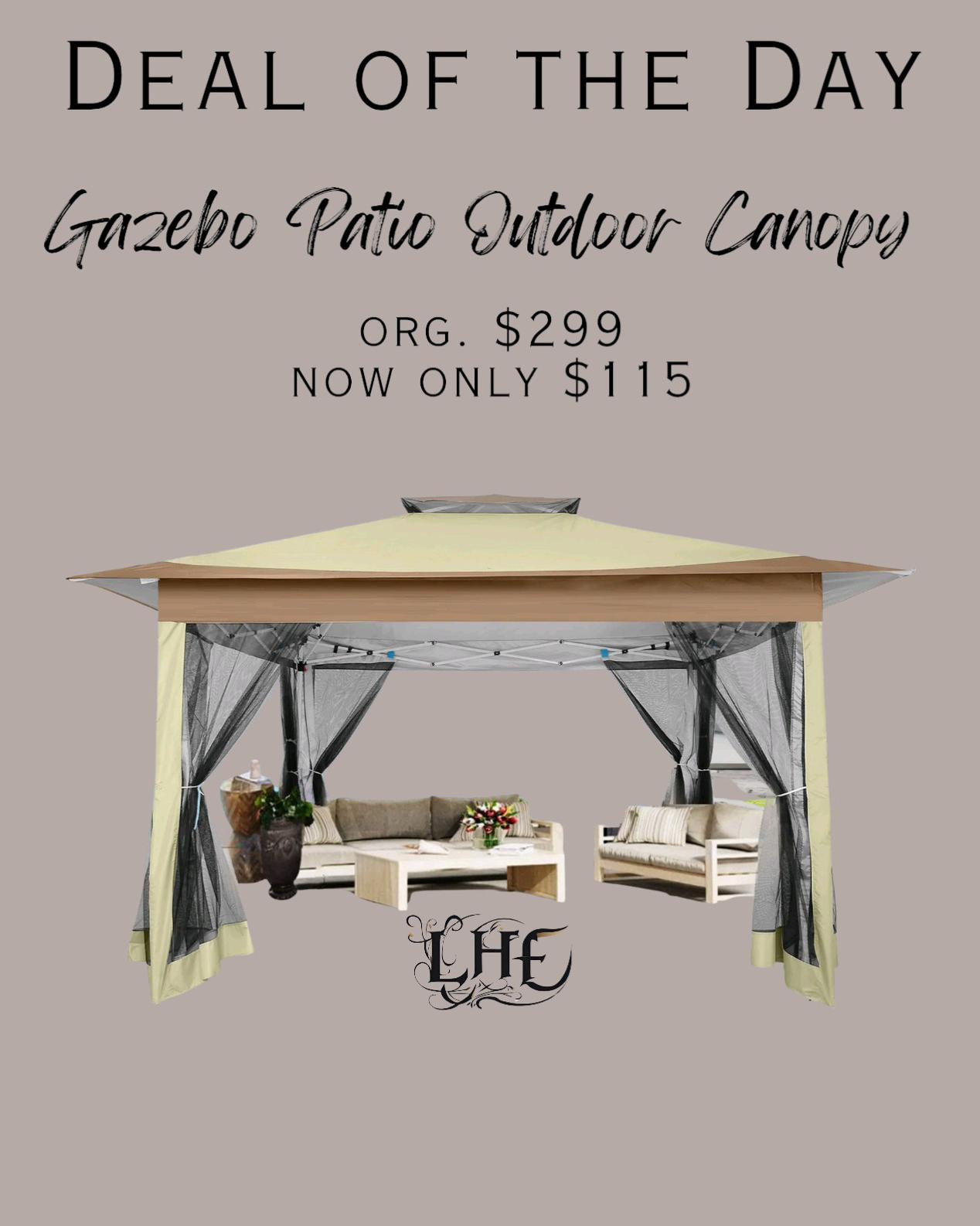 Outdoor patio gazebo on sale...yes please! Shop by clicking the thumbnails below 👇... patio, gazebo, walmart home, outdoor living, outdoor furniture, outdoor patio, outdoor dining 

#LTKSaleAlert #LTKHome #LTKFamily