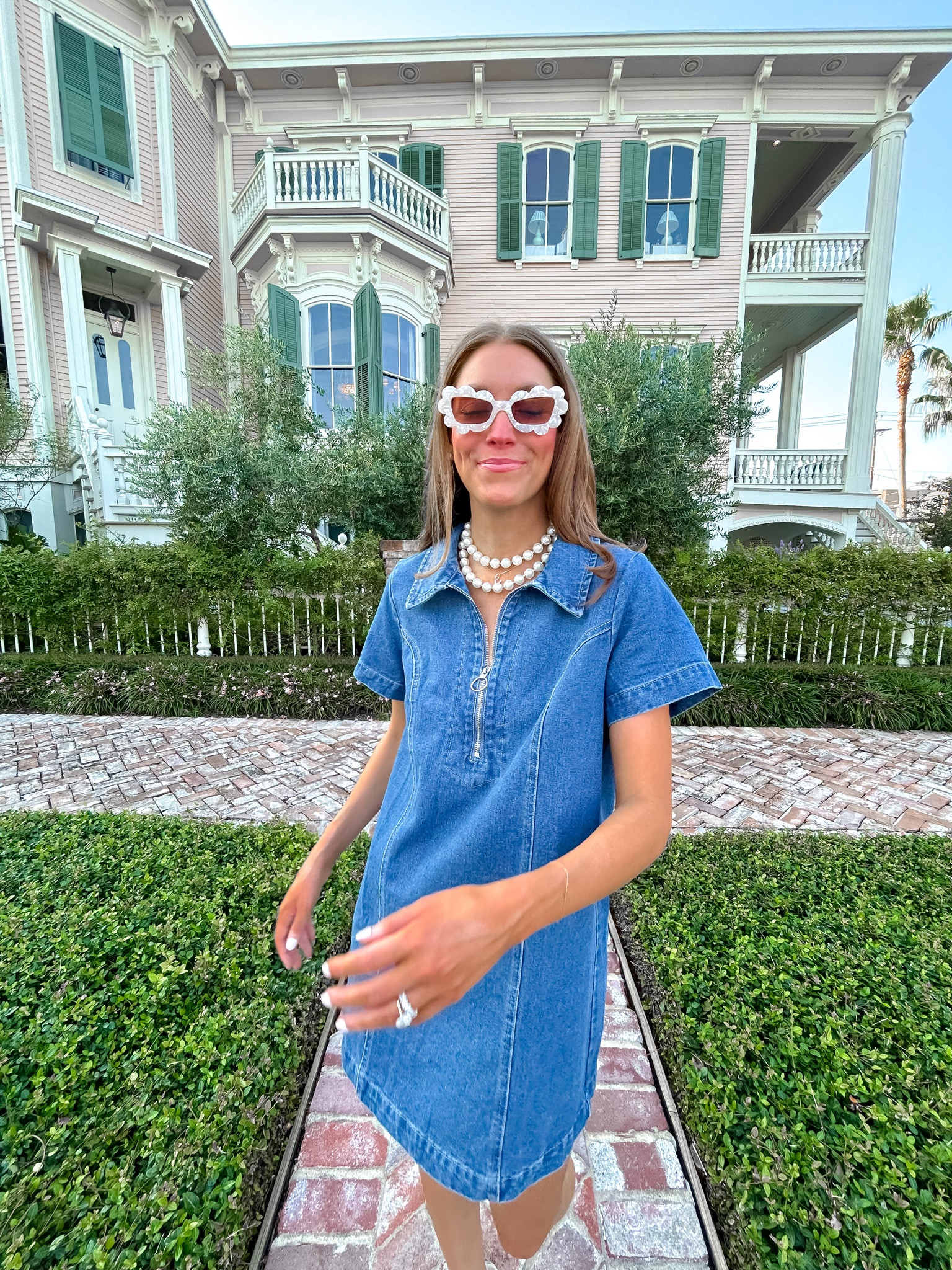 LOVING fun accessories especially with a classic denim dress! + these sunnies are under $15👏🏼 Denim Dress is Sassy Cinnamon✨

#LTKStyleTip #LTKShoeCrush #LTKFindsUnder50