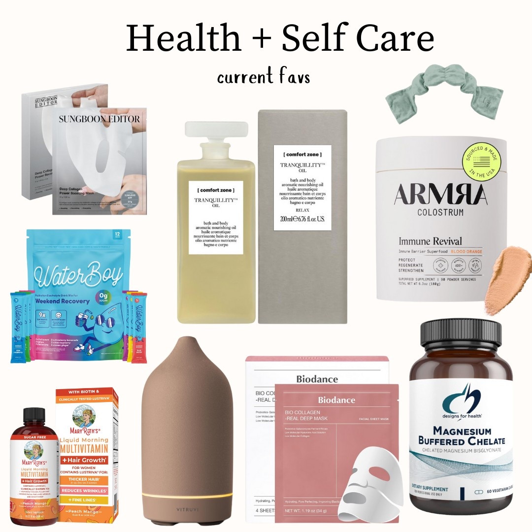 Elevate your health + self-care routine with our current must-haves! From luxurious body oils and collagen-boosting masks to immune-supporting superfoods and hydration essentials, these picks will have you feeling balanced, radiant, and refreshed.

Because wellness isn’t just a trend—it’s a lifestyle. Shop smarter. Feel better. Glow always.

#SelfCare #WellnessEssentials #LuxuryMeetsHealth

#LTKActive #LTKWatchNow #LTKBeauty