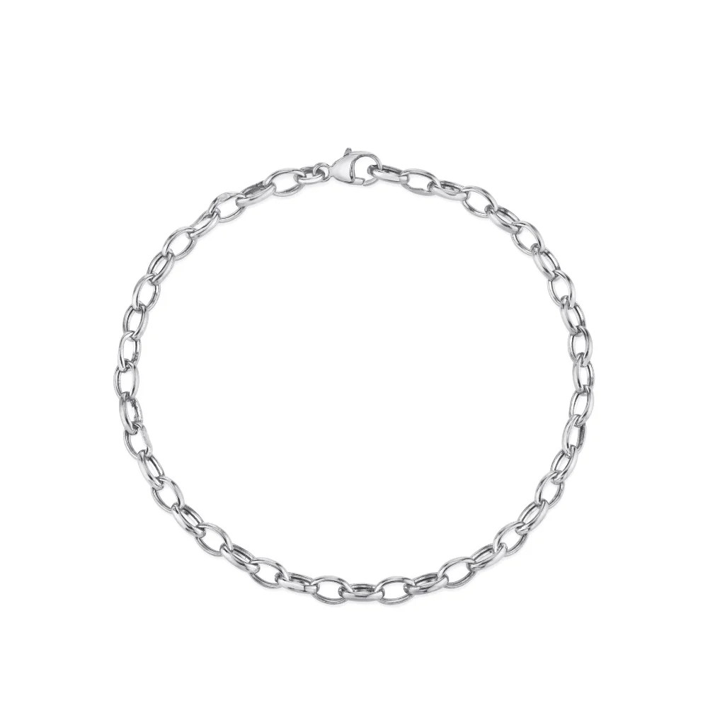 Violet Small Oval Chain Bracelet | Marrow Fine