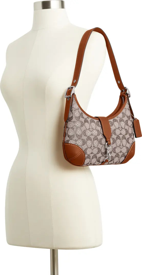 COACH Hamptons Crystal Signature Jacquard Hobo Bag | Nordstrom | Nordstrom
