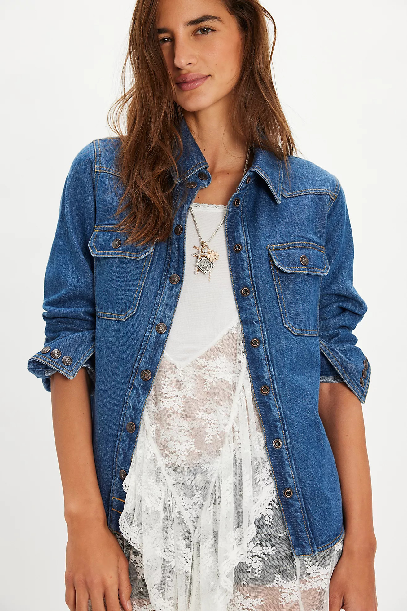 We The Free Blakely Denim Shirt | Free People (Global - UK&FR Excluded)