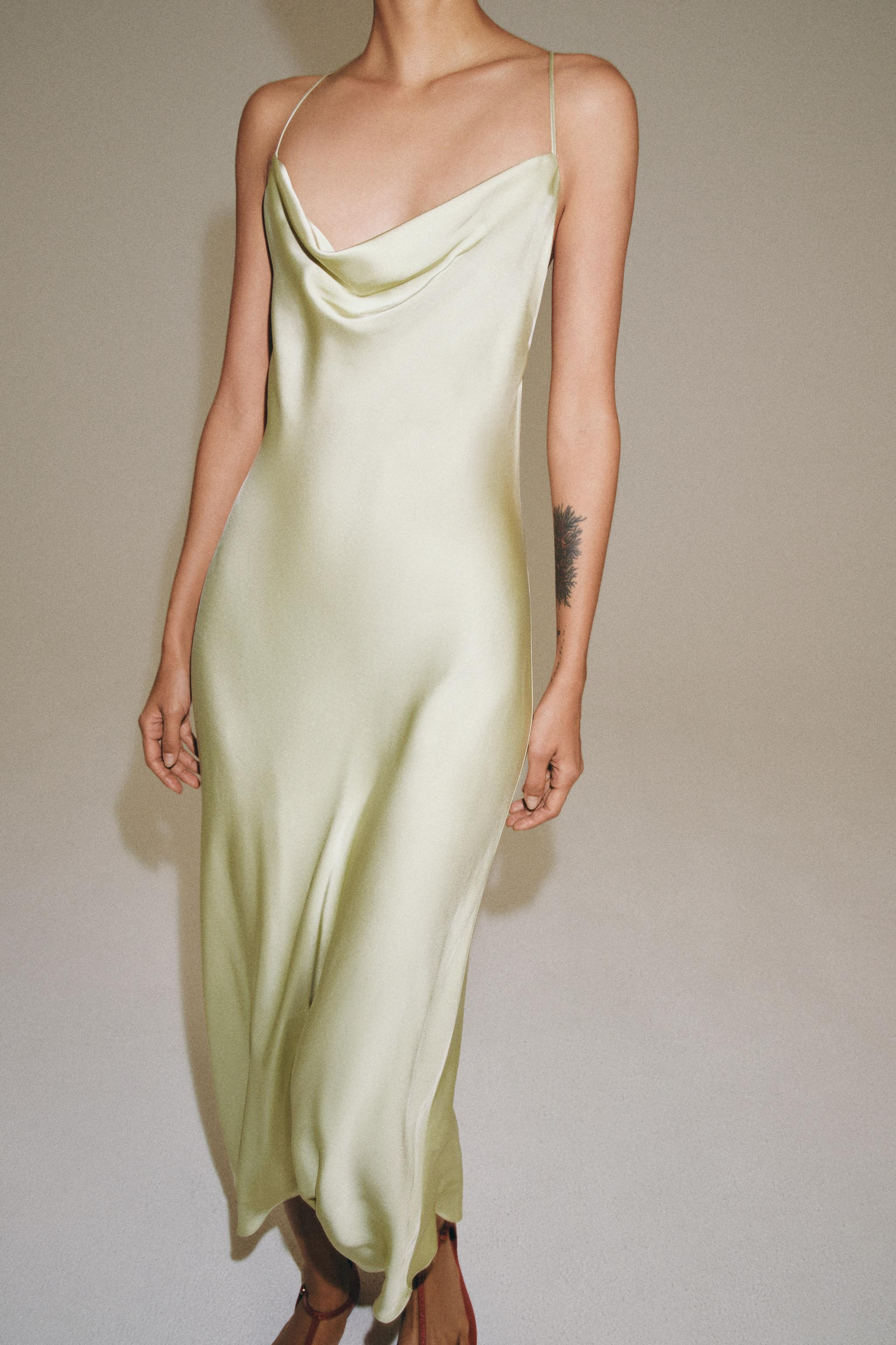 SATIN SLIP DRESS ZW COLLECTION | Zara US