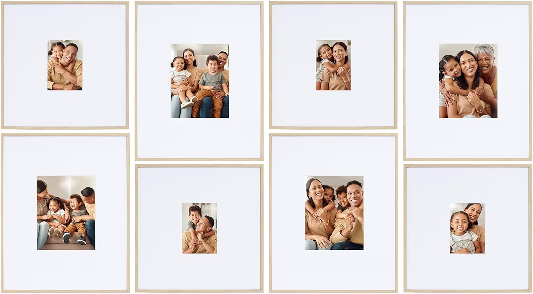 Camden Reed Arcadia 8 Piece Oversized Gallery Wall Frame, 16x20 and 16x16 Inch Matted Frames for ... | Amazon (US)