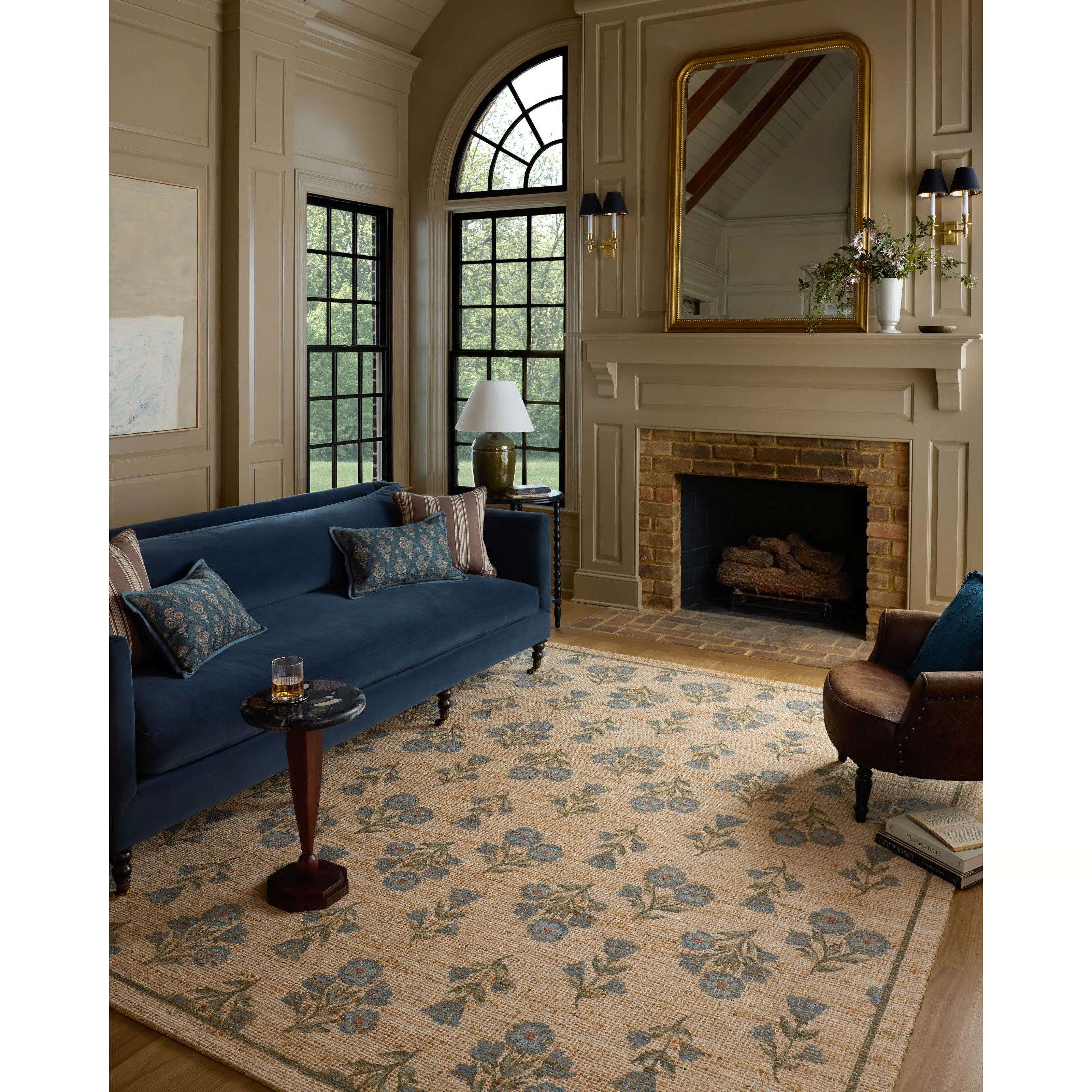 Chris Loves Julia x Loloi Rue Moss / Blue Area Rug | Wayfair North America