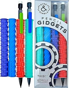 Gyre & Gimble Pencil Gidgets–Textured Silicone Pencil Sleeve for Serene and Quiet Fidgeting–T... | Amazon (US)