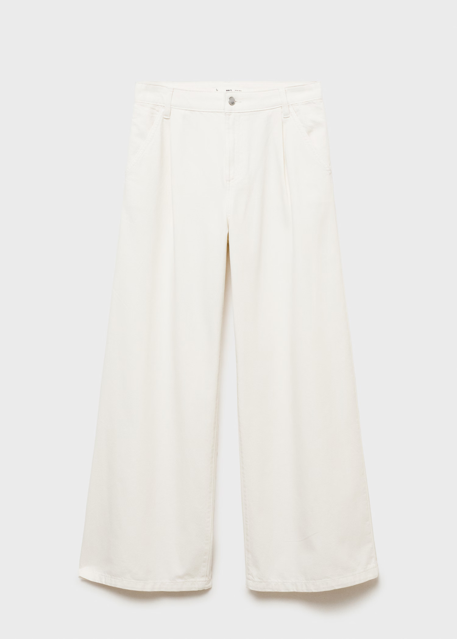 Wide-leg pleated jeans - Women | MANGO United Kingdom | MANGO (UK)