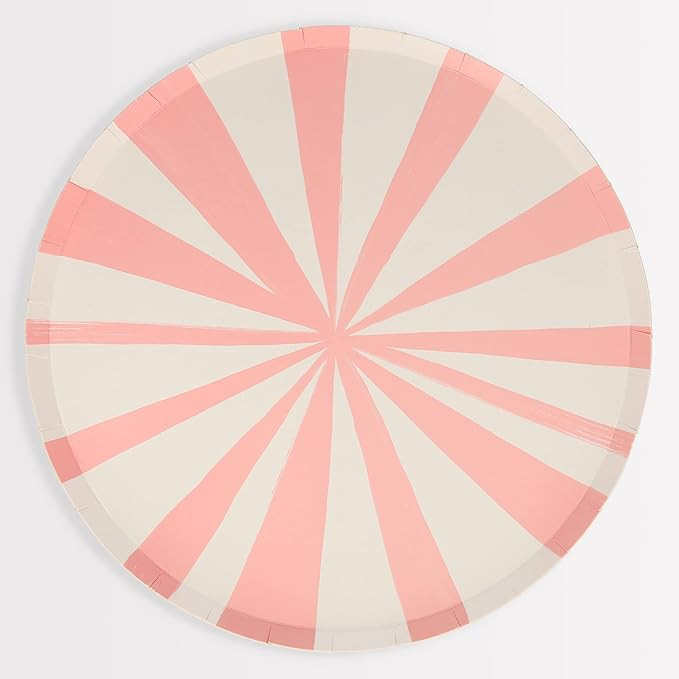Meri Meri Pink Stripe Dinner Plates (Pack of 8) | Amazon (US)