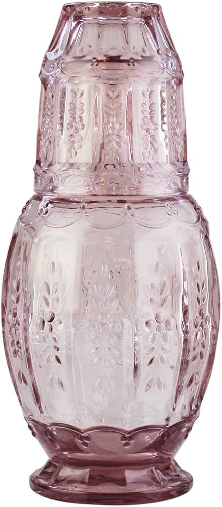 Elle Décor Vintage Bedside Water Carafe With Tumbler – Elegant Pitcher and Matching Drinking G... | Amazon (US)