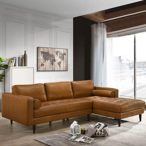 Tellson 2 - Piece Leather Sectional | Wayfair North America