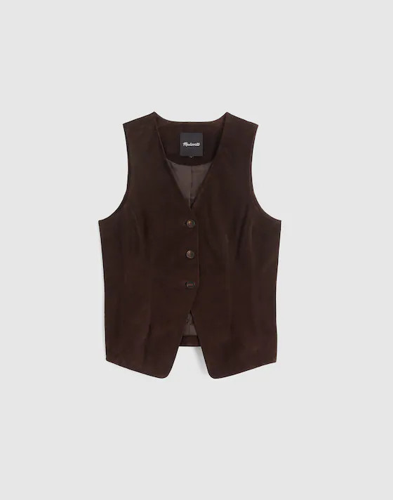 Cutaway Vest in Suede | Madewell | Madewell