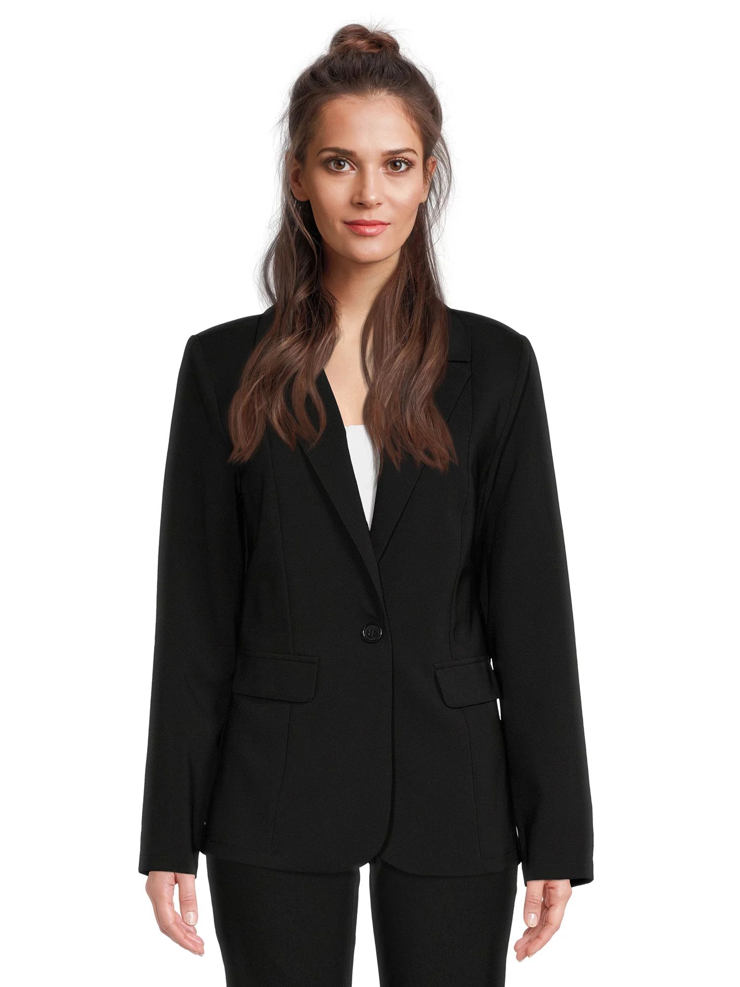 Madden NYC Juniors Single Button Blazer - Walmart.com | Walmart (US)