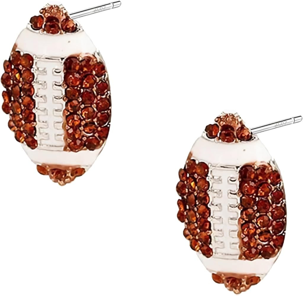 Football Dangle Earrings For Women Studs: Football Jewelry - Game Day Earrings Cheer Earrings Foo... | Amazon (US)